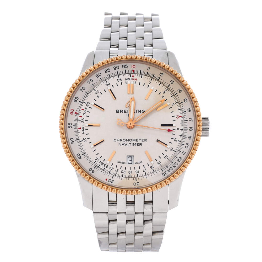 Breitling 41 Navitimer Automatic Watch Stainless Steel and Rose Gold